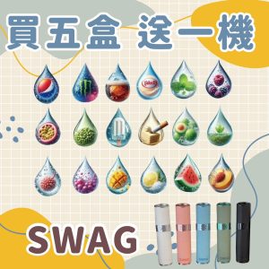 SWAG煙彈💎滿五盒送兩段式皮革主機💎單買主機會贈送2顆蛋